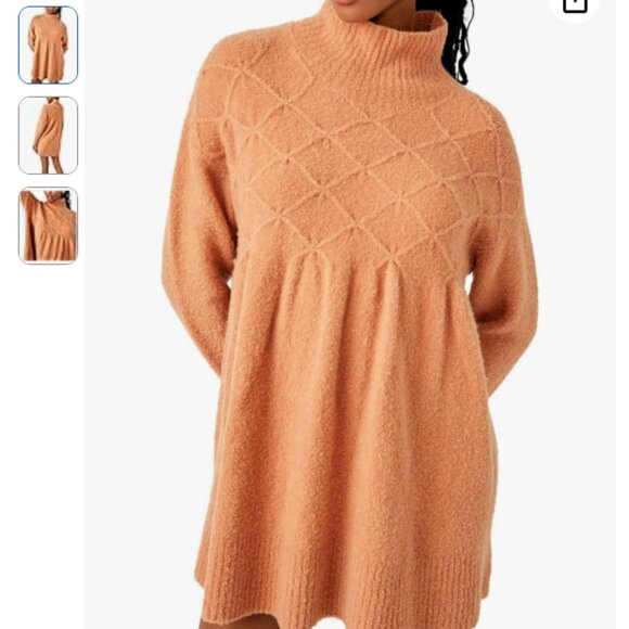 Free People Women's Jaci Sweater Dress Tan Brown - Medium - Picture 1 of 7